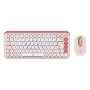 Teclado Y Mouse Logitech Pop Icon Bluetooth Inalámbrico Sp Copilot Rosa