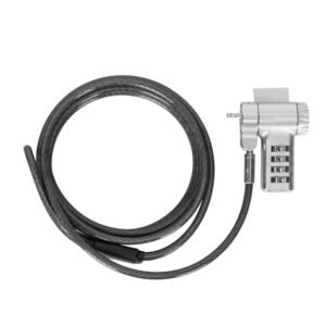 Cable De Seguridad DEFCON Targus Con Cabezal De Bloqueo Y Bolsa De Transporte