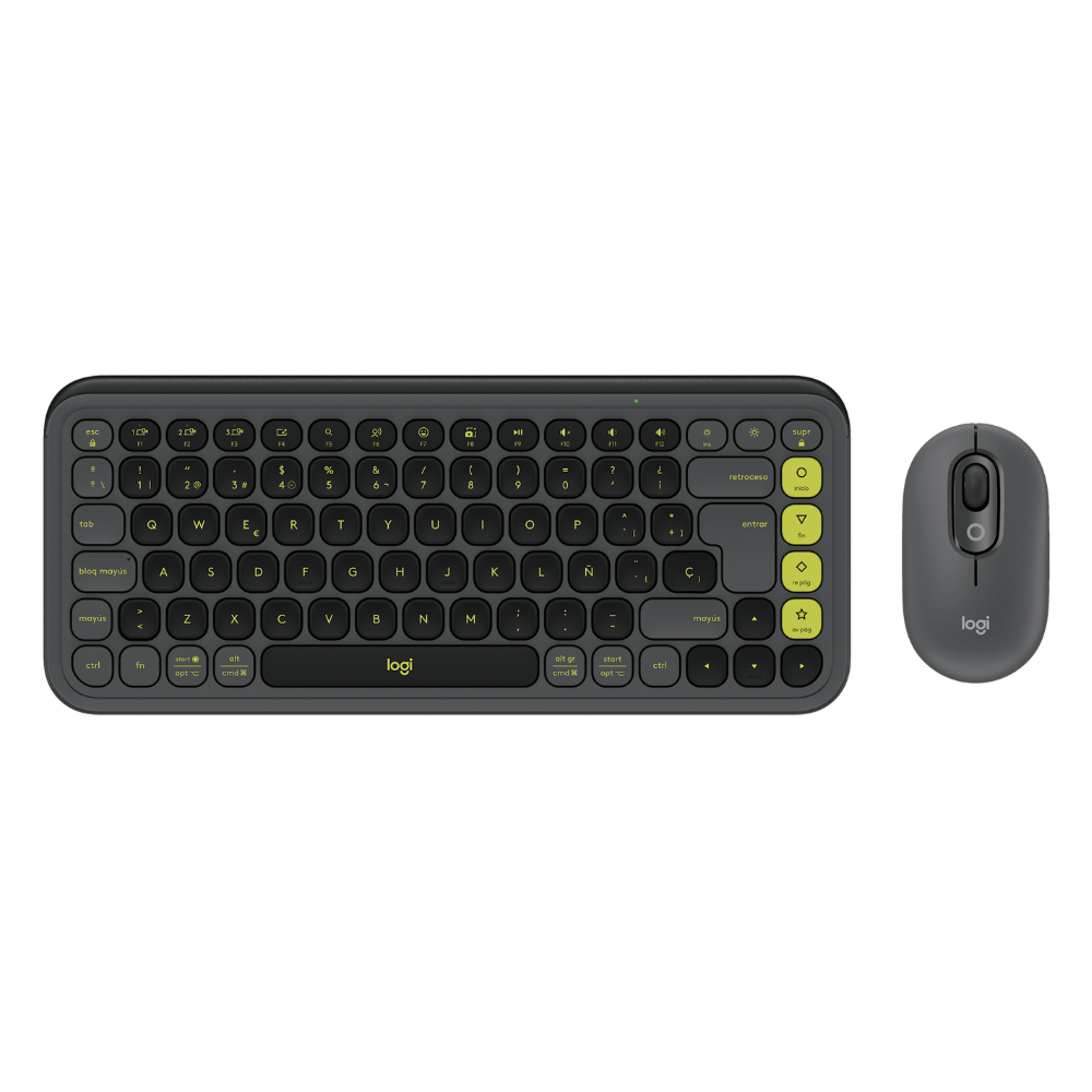 Teclado Y Mouse Logitech Pop Icon Bluetooth Inalámbrico Sp Copilot Grafito